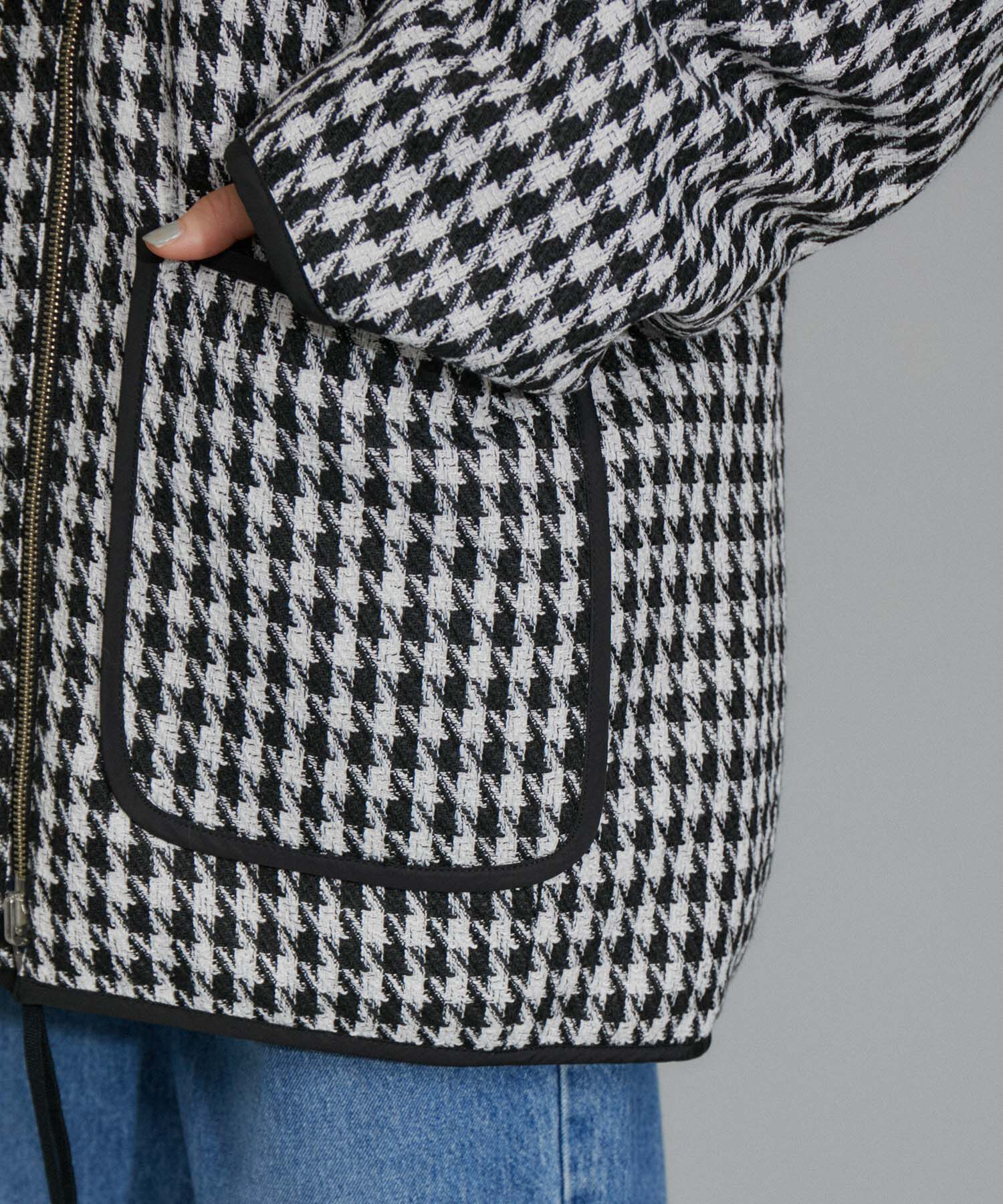 ADAM ET ROPE'「【WEB限定】リバーシブルツイードブルゾン」|ブルゾン・スタジャン|