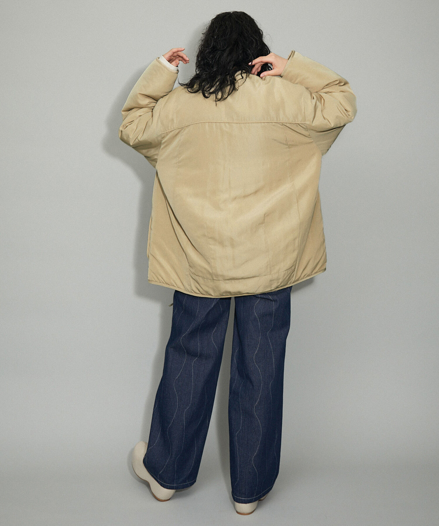 ADAM ET ROPE'「【WEB限定】リバーシブルツイードブルゾン」|ブルゾン・スタジャン|