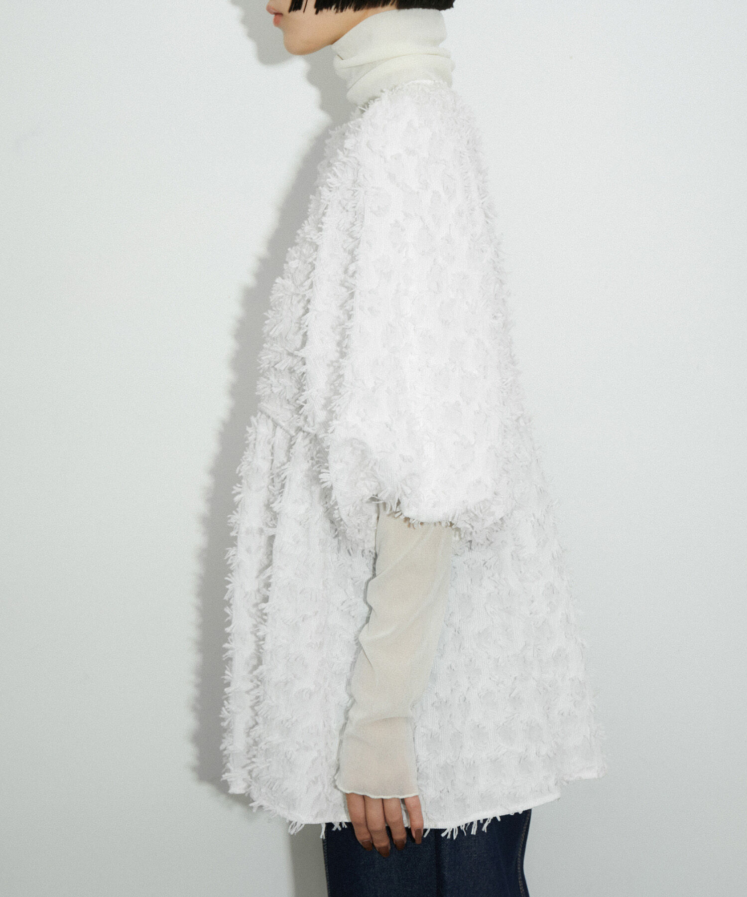 ADAM ET ROPE'「ジャガードペプラムブラウス」|シャツ・ブラウス|