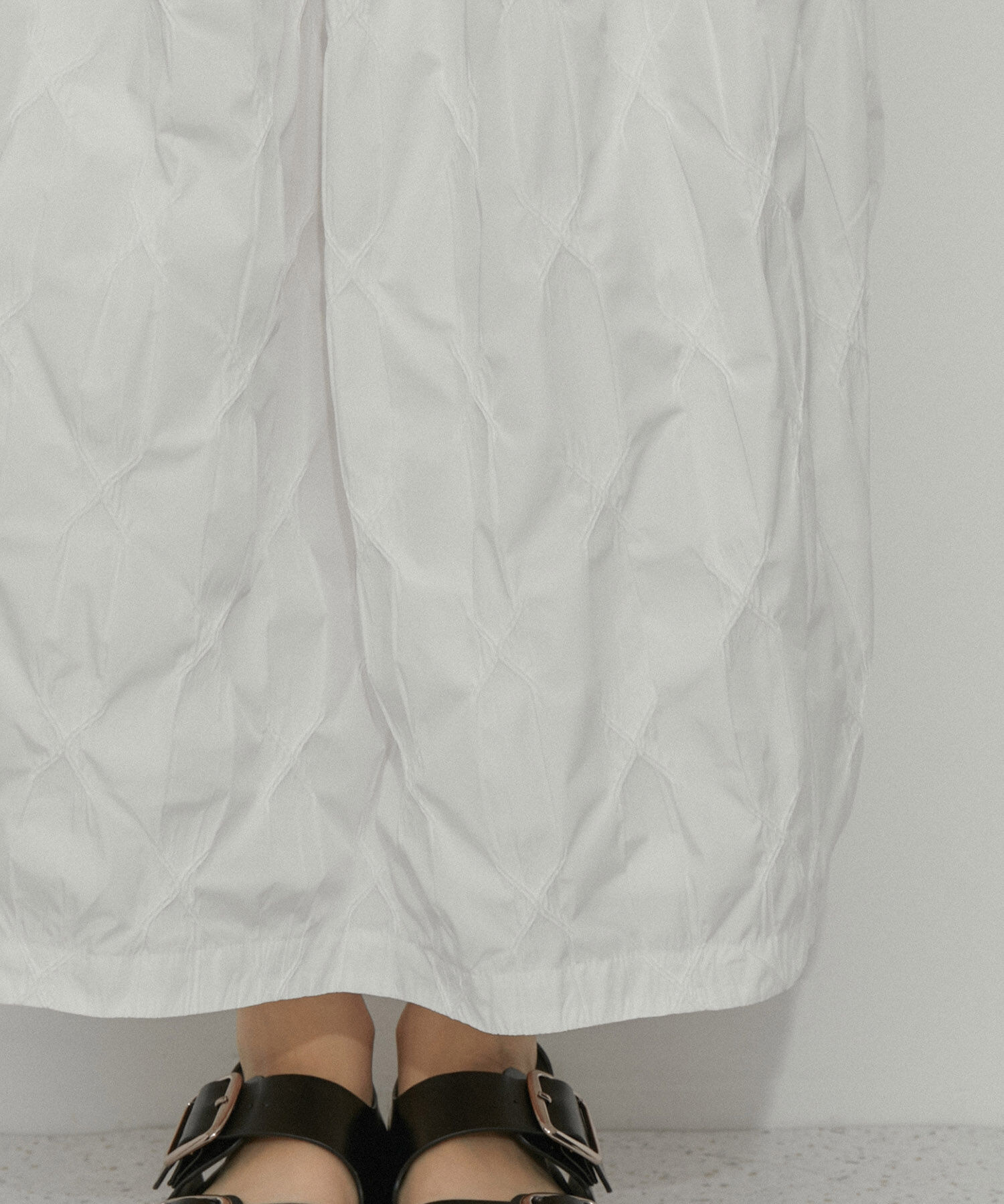 ADAM ET ROPE'「スモッキングジャガードタフタスカート」|スカート|