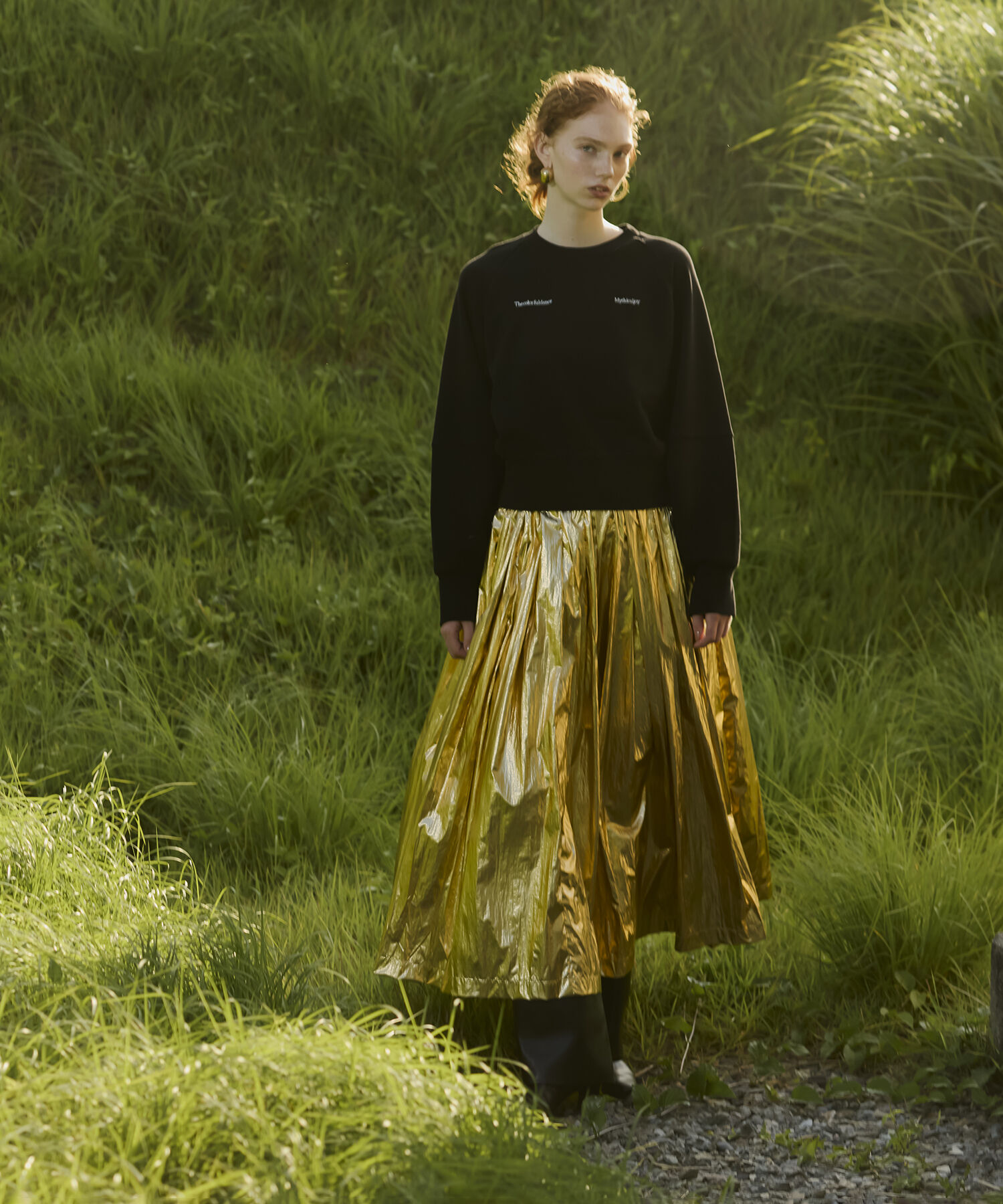 ADAM ET ROPE'「メタリックイージースカート」|スカート|