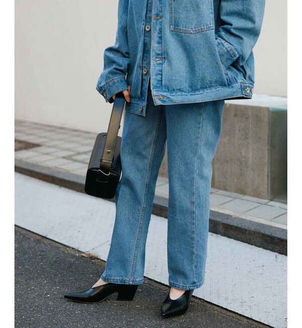 ADAM ET ROPE'「ブリーチ ストレート スラックスデニム / ADAM ET ROPE' JEANS -IMAG-」|デニム|