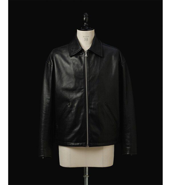 ADAM ET ROPE'「ラムレザー ジップアップ ブルゾン」|ブルゾン・スタジャン|