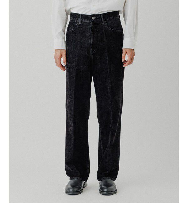 ADAM ET ROPE'「【ISKO】フロッキーデニム ストレートスラックス / ADAM ET ROPE' JEANS -IMAG-」|デニム|