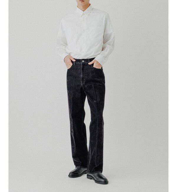 ADAM ET ROPE'「【ISKO】フロッキーデニム ストレートスラックス / ADAM ET ROPE' JEANS -IMAG-」|デニム|