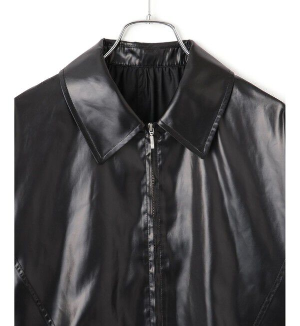 ADAM ET ROPE'「レザーライクサテンブルゾン」|ブルゾン・スタジャン|