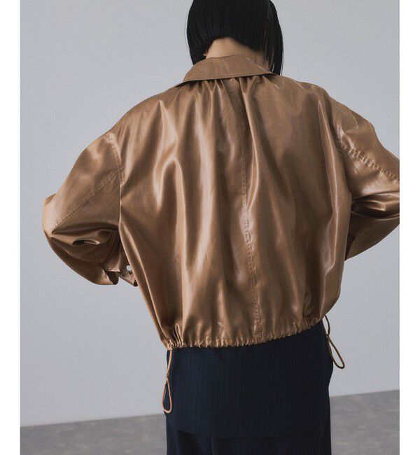ADAM ET ROPE'「レザーライクサテンブルゾン」|ブルゾン・スタジャン|