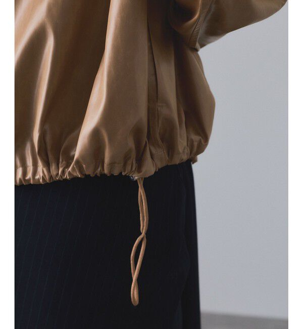 ADAM ET ROPE'「レザーライクサテンブルゾン」|ブルゾン・スタジャン|