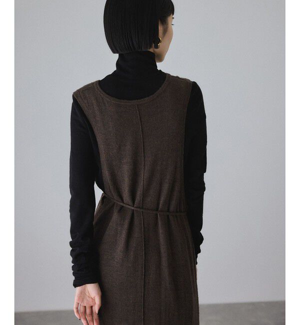 ADAM ET ROPE'「モヘアミックスUネックワンピースネックポーチセット」|ワンピース|