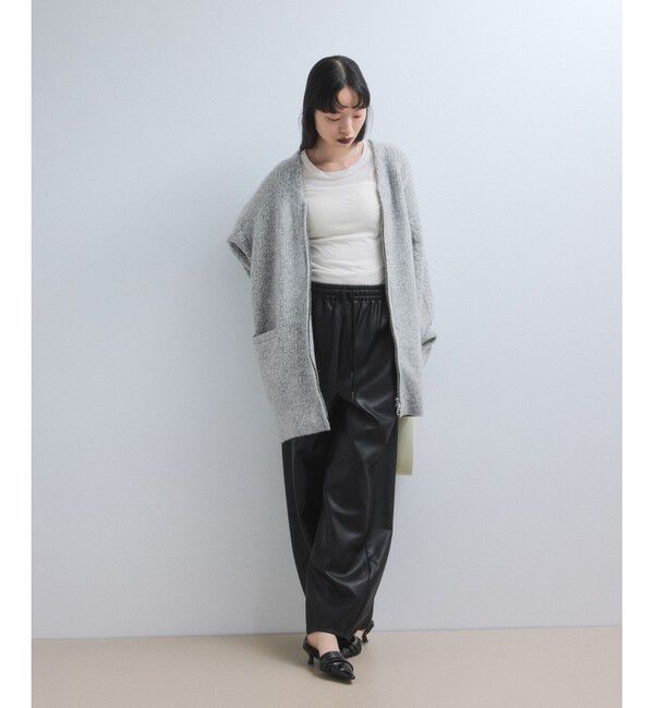 ADAM ET ROPE'「【WEB限定】ミックスパターンジップミドルカーディガン」|カーディガン|