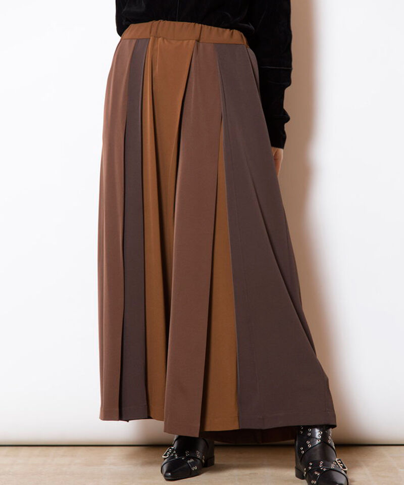  「トライカラータックパンツ」|その他|BROWN