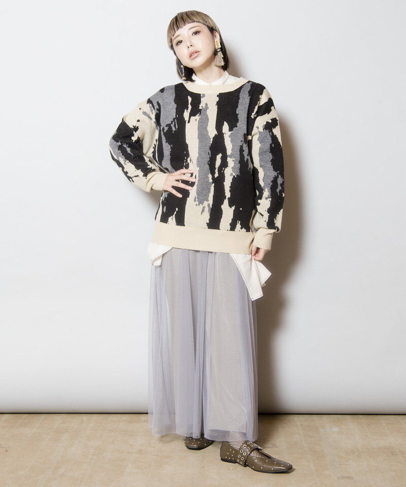  「2WAYジャガードニットプルオーバー」|ニット・セーター|