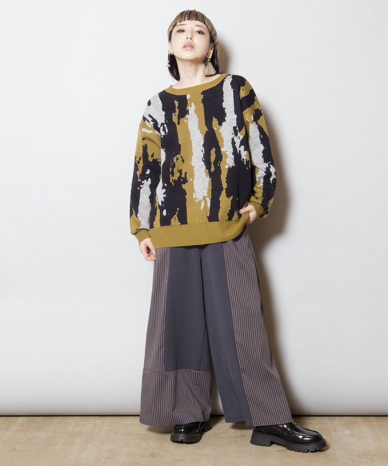  「2WAYジャガードニットプルオーバー」|ニット・セーター|