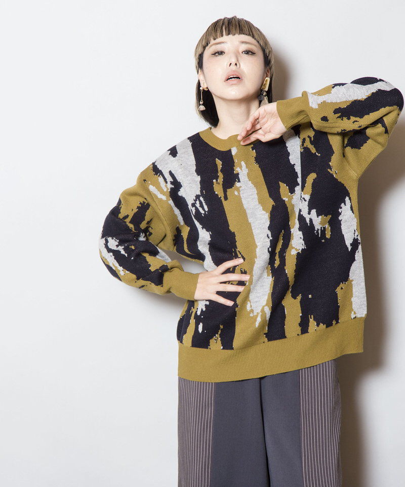  「2WAYジャガードニットプルオーバー」|ニット・セーター|