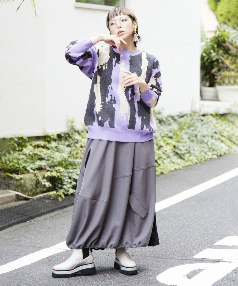  「2WAYジャガードニットプルオーバー」|ニット・セーター|