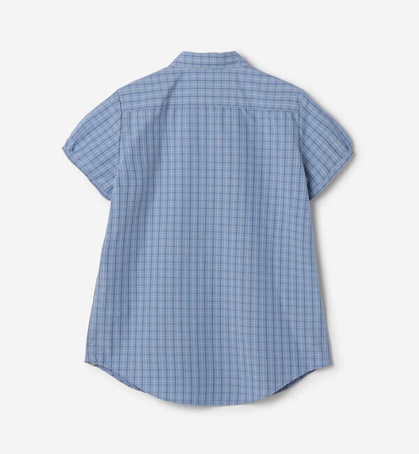 GYMPHLEX「Gymphlex | タイプライター フレンチスリーブシャツ CHECK WOMEN」|シャツ・ブラウス|