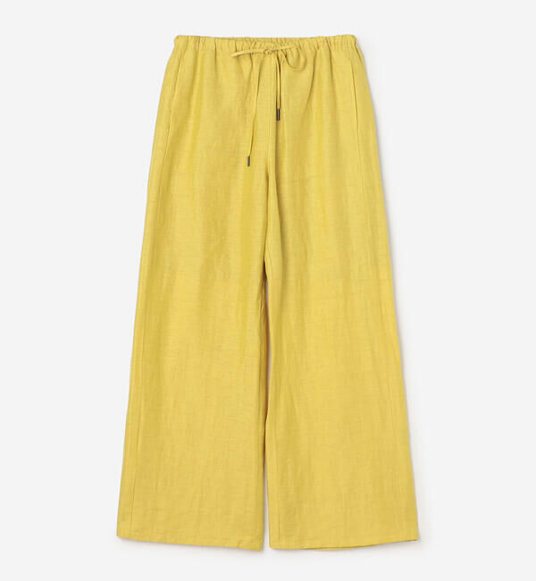 LE GLAZIK「LE GLAZIK | リネンポリエステル エラスティックパンツ WOMEN」|チノ|