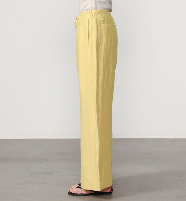 LE GLAZIK「LE GLAZIK | リネンポリエステル エラスティックパンツ WOMEN」|チノ|