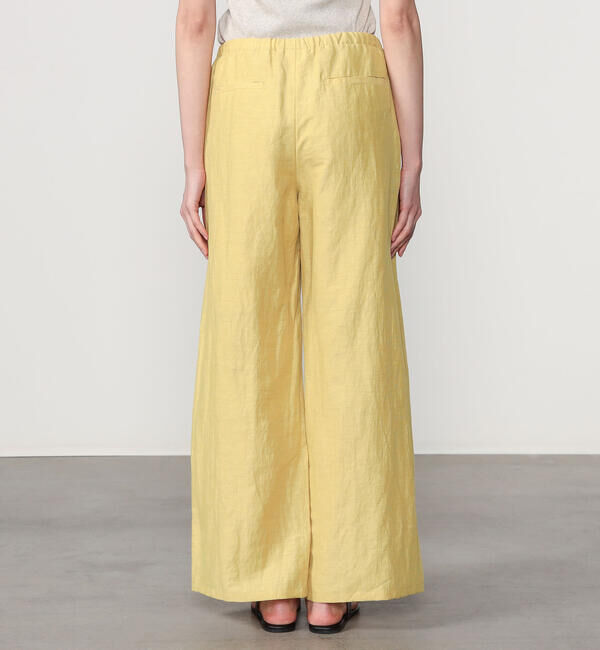 LE GLAZIK「LE GLAZIK | リネンポリエステル エラスティックパンツ WOMEN」|チノ|