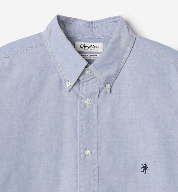 GYMPHLEX「Gymphlex | コットン ボタンダウン半袖シャツ MEN」|シャツ・ブラウス|