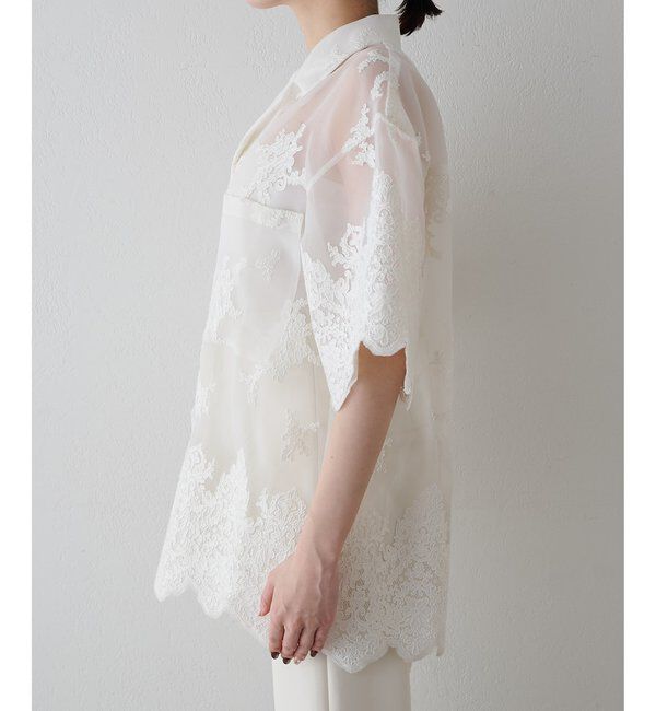  「オーガンジーレースシャツ」|シャツ・ブラウス|
