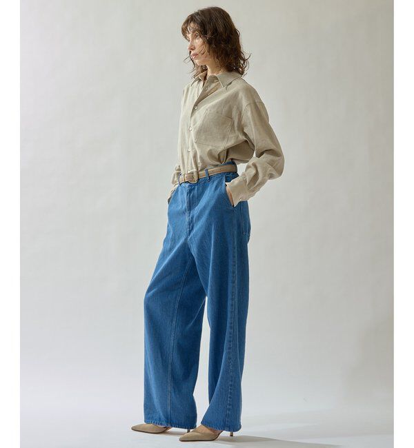 Drawing Numbers「【Drawing Numbers】リヨセルコットンワイドデニム」|チノ|