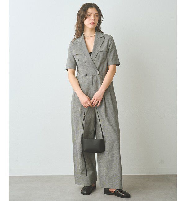  「コットンリネンオールインワン」|ワンピース|オフホワイト