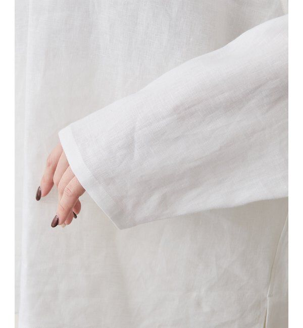  「リネンフードプルオーバー」|シャツ・ブラウス|