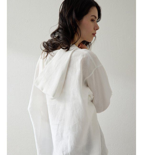  「リネンフードプルオーバー」|シャツ・ブラウス|