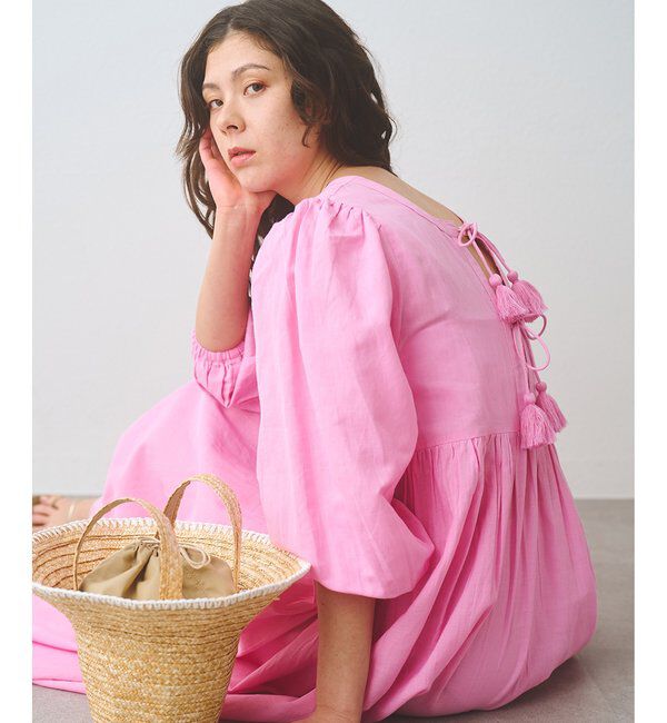  「2wayギャザーワンピース」|ワンピース|ピンク