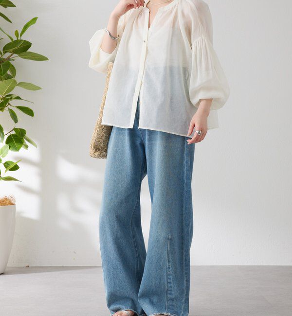  「スキッパーシアーブラウス」|シャツ・ブラウス|