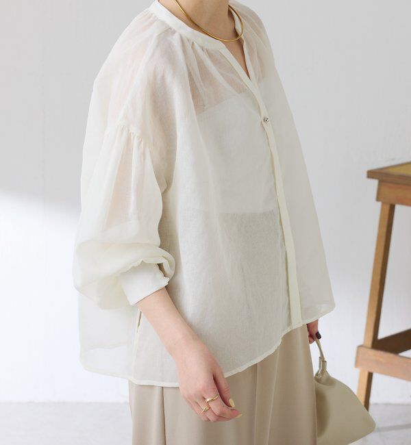  「スキッパーシアーブラウス」|シャツ・ブラウス|