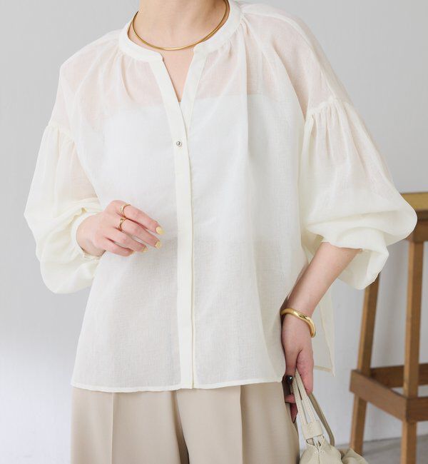  「スキッパーシアーブラウス」|シャツ・ブラウス|