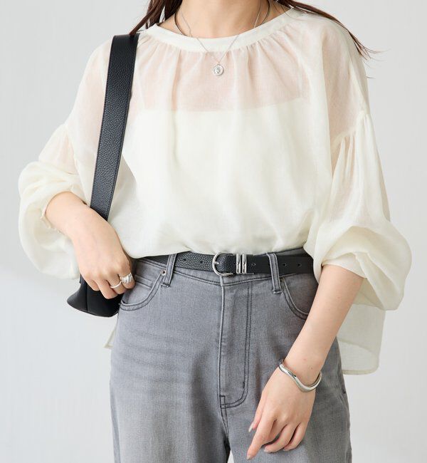  「スキッパーシアーブラウス」|シャツ・ブラウス|