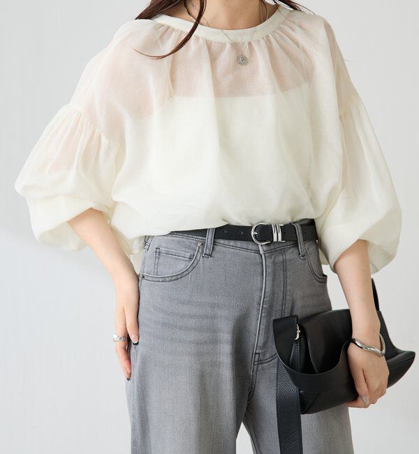  「スキッパーシアーブラウス」|シャツ・ブラウス|