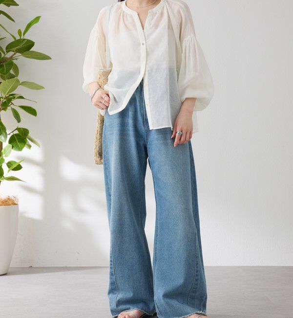  「スキッパーシアーブラウス」|シャツ・ブラウス|