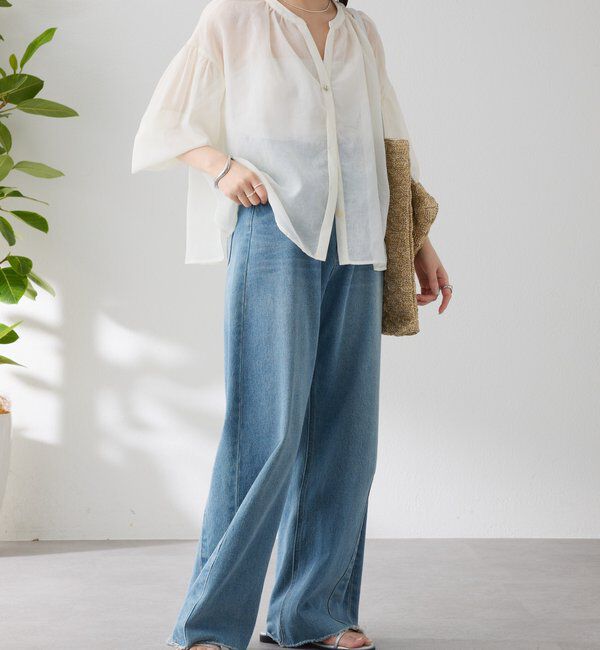  「スキッパーシアーブラウス」|シャツ・ブラウス|