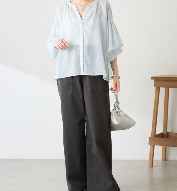  「スキッパーシアーブラウス」|シャツ・ブラウス|