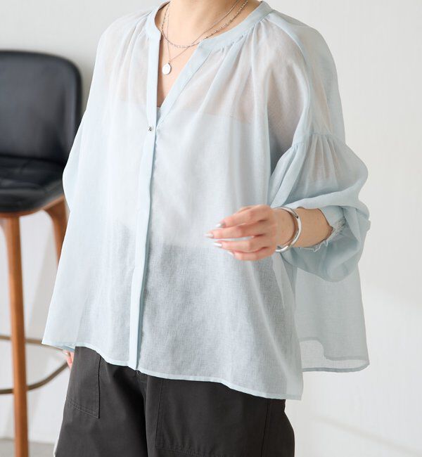  「スキッパーシアーブラウス」|シャツ・ブラウス|
