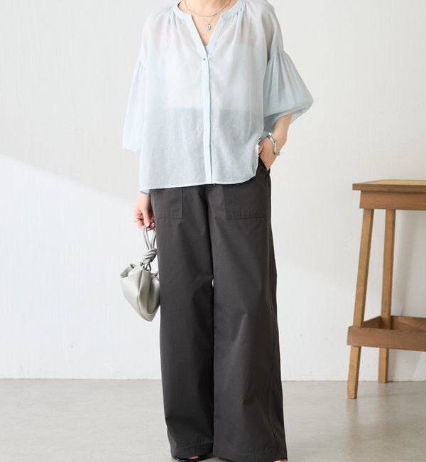  「スキッパーシアーブラウス」|シャツ・ブラウス|