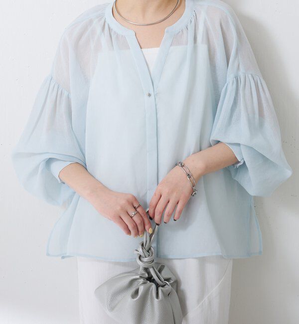  「スキッパーシアーブラウス」|シャツ・ブラウス|