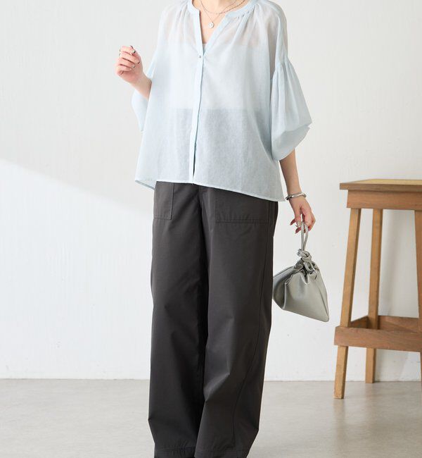  「スキッパーシアーブラウス」|シャツ・ブラウス|