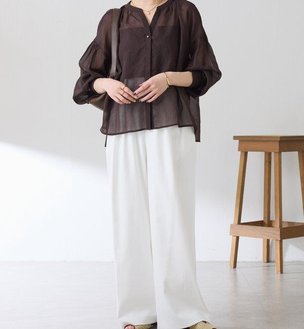  「スキッパーシアーブラウス」|シャツ・ブラウス|