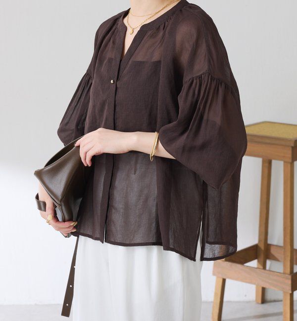  「スキッパーシアーブラウス」|シャツ・ブラウス|