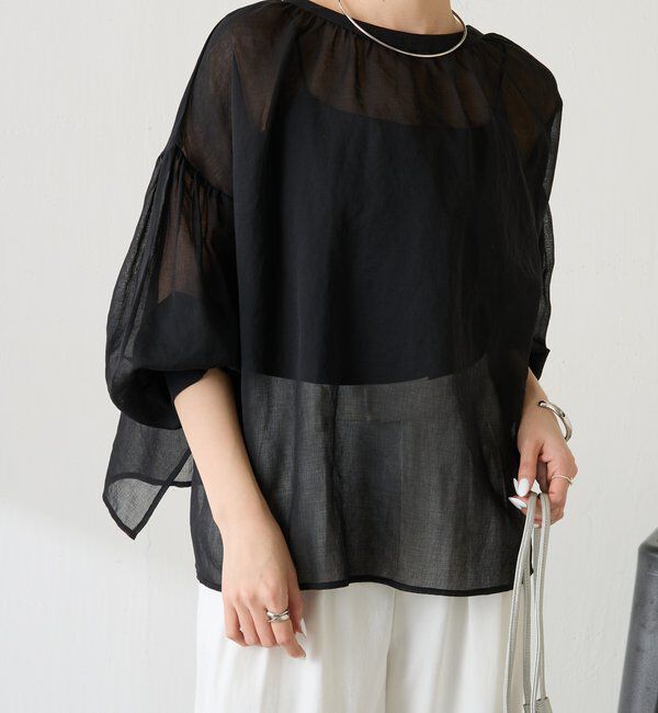  「スキッパーシアーブラウス」|シャツ・ブラウス|