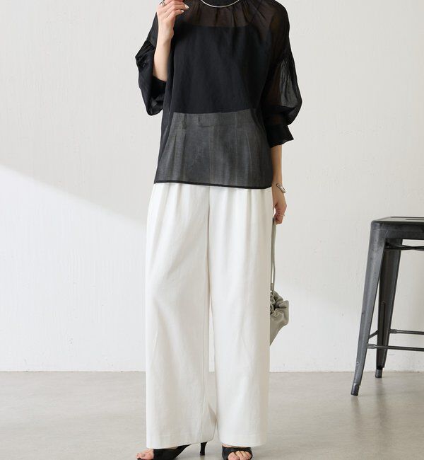  「スキッパーシアーブラウス」|シャツ・ブラウス|