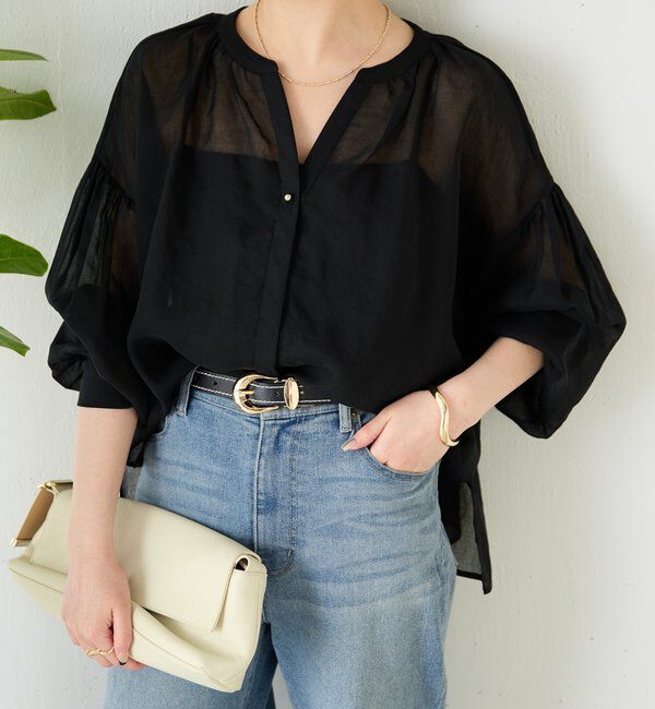  「スキッパーシアーブラウス」|シャツ・ブラウス|