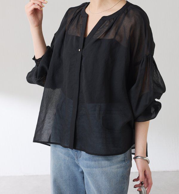  「スキッパーシアーブラウス」|シャツ・ブラウス|