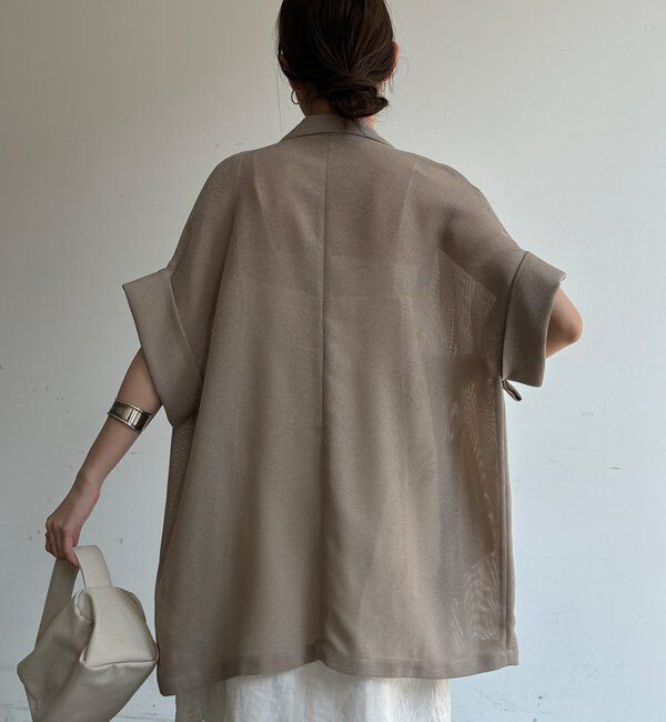  「メッシュ半袖ジャケット」|テーラードジャケット|