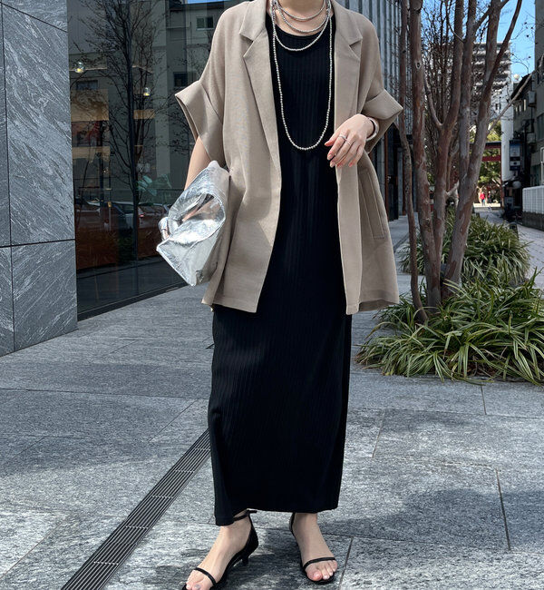  「メッシュ半袖ジャケット」|テーラードジャケット|